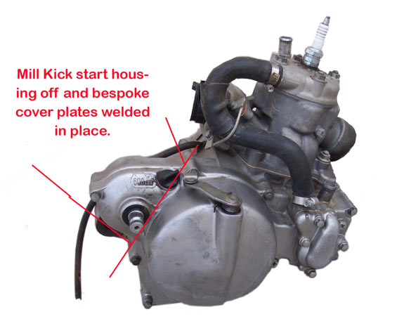 Modifications to Honda CR85 motor to fit in Honda RS125 chassis