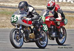 #38 Walter Murphy and #169 Ian Gregory close racing