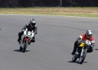 #63 Bob Murphy on a P4 Honda CB125 keeping youngsters #86 Anthony Marsden, #22 Fil Pulido and a not so young #42 Anthony de Jersey honest on their much more modern CBR125 Commuterlites.  Photo: Ross Hill